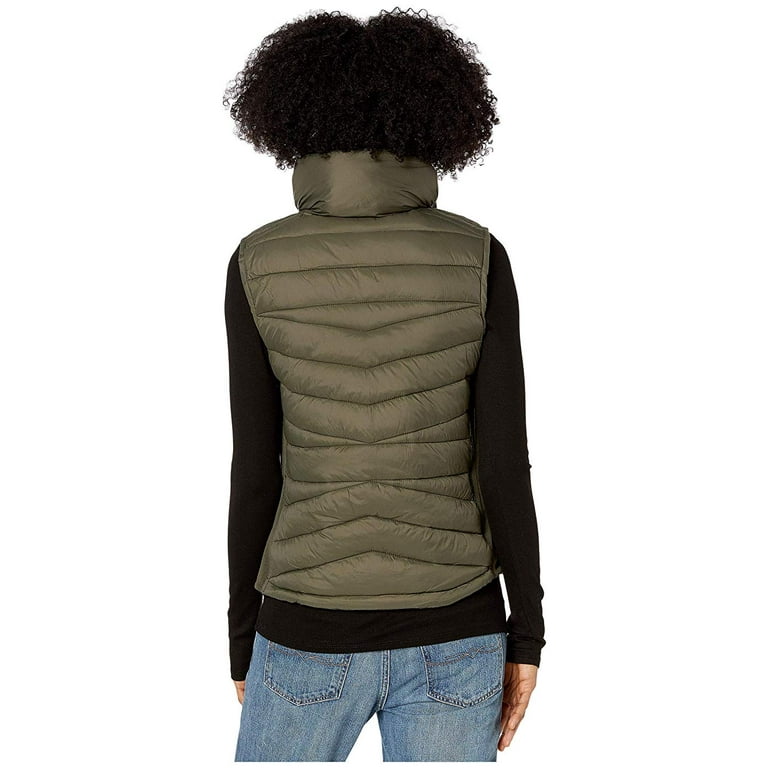 YMI Snobbish Reversible Puffer Vest Olive Black Walmart