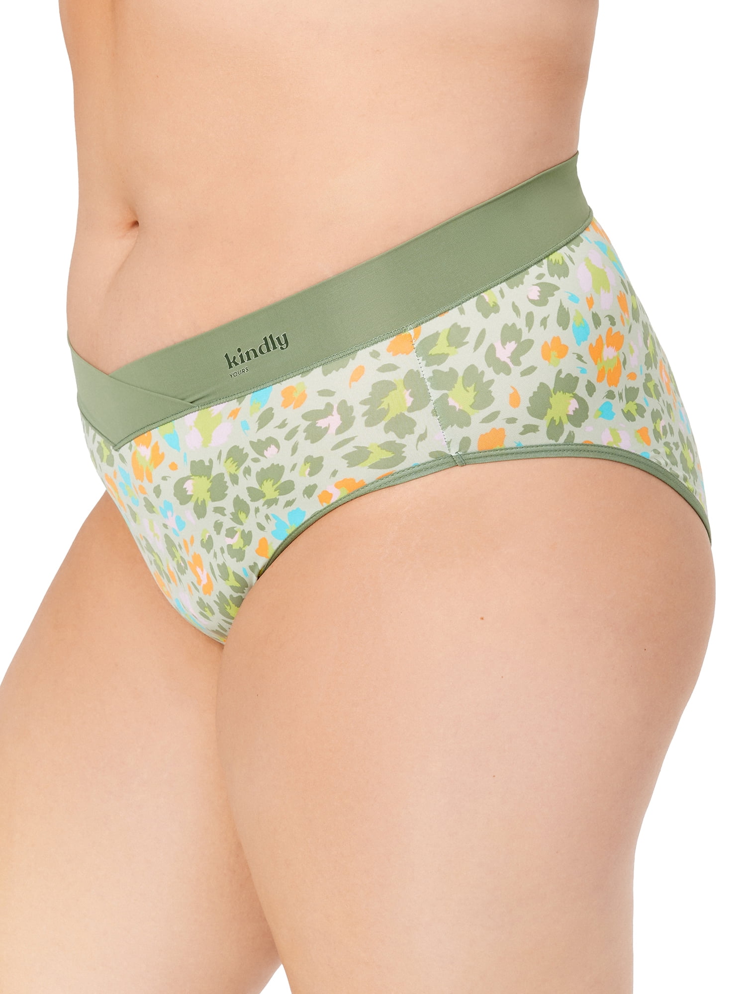 Kindly Yours Women's So Comfy Crossover Waist High Cut Panties, 2-Pack, Sizes XS-XXXL