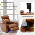 thumbnail image 4 of Harper & Bright Designs Electric Power Motion Recliner Chair with USB Charging & Bluetooth Speaker, Power Lift Recliner w/ Hidden Storage, Cup Holders, Home Theater Living Room Chair, Light Brown, 4 of 19