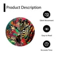 thumbnail image 4 of 12 Inch Wall Clock Battery Operated Silent Clock Decorative for Office, Kitchen, Outdoor, Living Room，Colorful Zebra Oil Painting Stunning, 4 of 4