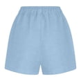 thumbnail image 5 of DHFJKG High Waisted Jean Shorts For Women Elastic Drawstring Loose Fit With Pockets Comfortable Solid Color Summer Denim Shorts Trendy Bottoms, 5 of 5
