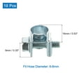 thumbnail image 2 of Unique Bargains 10Pack Mini Fuel Line Pipe Hose Clamp Clip, Adjustable 6-8mm, Zinc Plated, 2 of 5