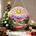 thumbnail image 1 of QTOCIO Patterned Colorful Garden Disc Acrylic Pendant With Iron Chain, 1 of 4