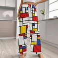 thumbnail image 2 of Abstract Geometric Color Pajama Pants Comfortable Elastic Waist Pajamas Fashion Sleepwear Bottoms Plus Size Homewear, 2 of 6
