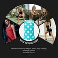 thumbnail image 7 of Gukieu Aqua And White Polka Dot Print Women's Quick-drying Fitness Vest, Round Neck Sleeveless Fitness T-shirt, Suitable for Yoga, Sports-Medium, 7 of 7
