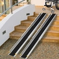 thumbnail image 3 of 6 Ft/8 Ft Adjustable Wheelchair Ramps, Anti Slip Portable Aluminum Ramp for Wheelchairs with Storage Bag, 600 Lbs Capacity, 7.9 Inch Wide for Home Steps, Doorways, Stairs, 3 of 6