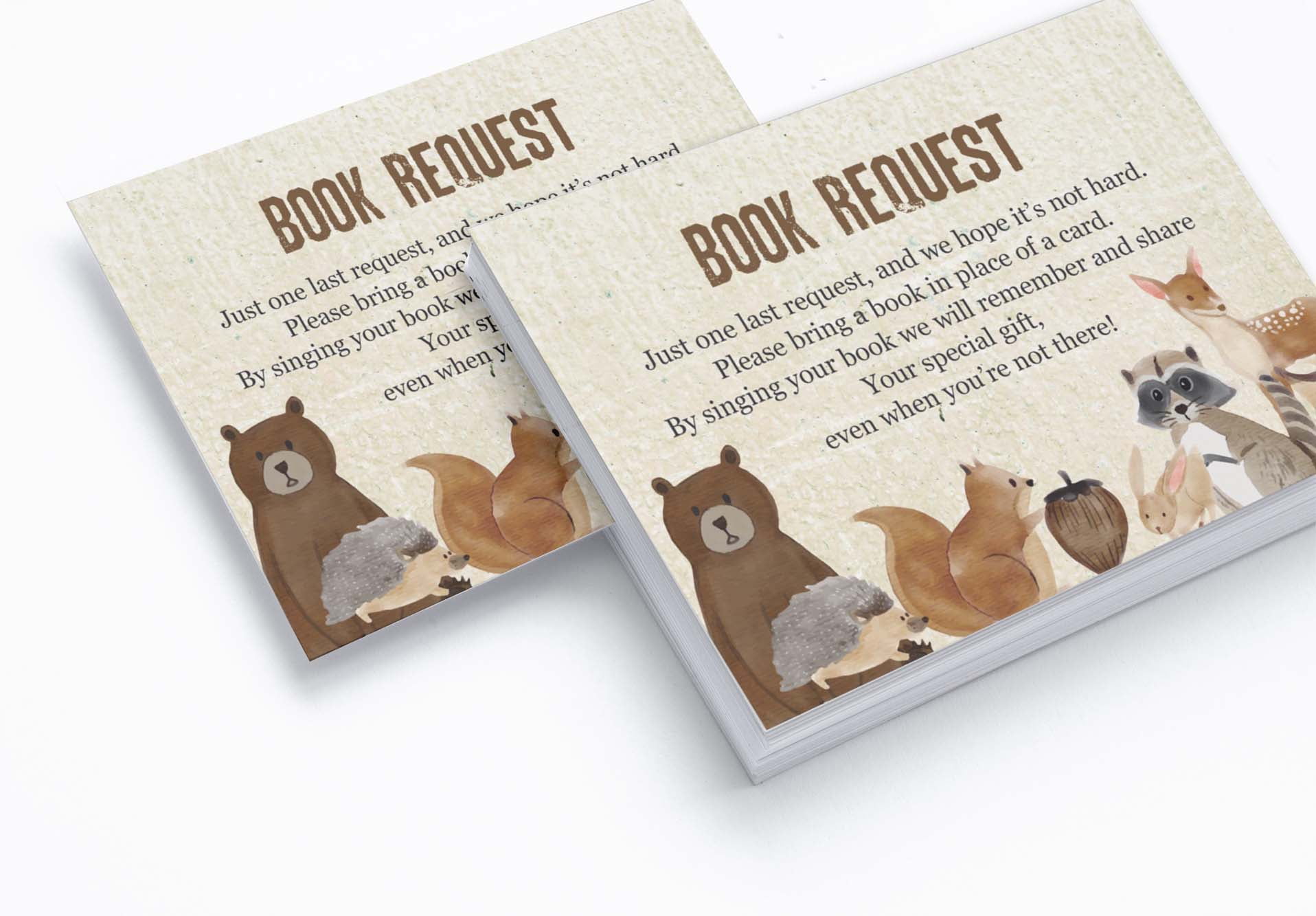 Inkdotpot 30Jungle Animals Gender Neutral Baby Shower Book Request Cards Bring A Book Instead Of A Card Baby Shower Invitations Inserts Games