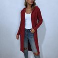 thumbnail image 2 of Enjoytime Fall Winter Long Cardigans for Women Long Sleeve Open Front Hooded Knit Coat Warm Cozy Casual Oversized Outerwear with Pockets, 2 of 6