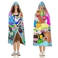 thumbnail image 3 of Adventure Time Wearable Blanket Cloak Arctic Velvet Hooded Blanket Soft Fuzzy Hoodie Blanket Cape for Adults Kids 40"x50", 3 of 8