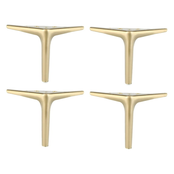 Metal Modern Triangular Sofa Legs 4 Pack, Carbon Steel Furniture Feet Replacement Legs For Cabinet Cupboard Sofa Couch TV Cabinet-12cm 4.7inch-bronze