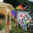 thumbnail image 4 of Gay Pride Garden Flag 28x40 Inch Rainbow LGBT Yard Flags Double Sided Vertical Burlap Flag for Lesbian LGBTQ Outdoor Decorations, 4 of 6
