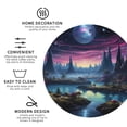 thumbnail image 3 of Yiaed Fantasy Landscape Starry Night Print Leather Coasters for Drinks - Cup Coasters Coffee Table Kitchen Table Bar, Home & Office Gifts Handmade Drink Coasters-Round Shape, 3 of 6