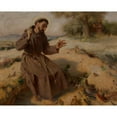 thumbnail image 3 of Pierre Jean Van der Ouderaa 18x15 Black Modern Framed Museum Art Print Titled - St. Francis Preaching to the Birds (1912), 3 of 5