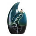 thumbnail image 3 of ornament decor,Ceramic Aromatherapy Stove High And Running Water Flow Backward Incense Burner,Blue, 3 of 3