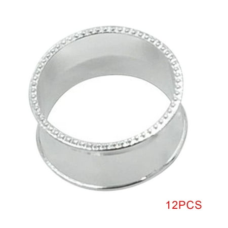 

12pcs Round Napkin Rings Wedding Party Napkin Table Dinning Family Gatherings Everyday Holders Occasion Decoration