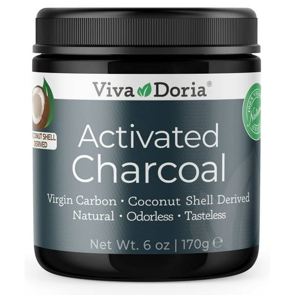 Viva Doria Activated Charcoal Powder, Coconut Shell Derived, 6 Oz