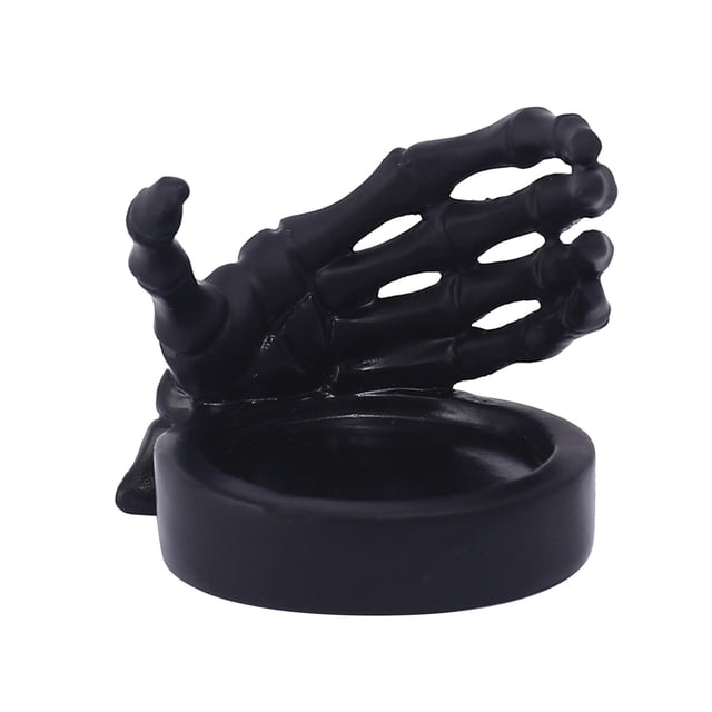 Gothic Skeleton Hand Candle Holder for Halloween Witchy Home and Resin Tabletop Ornament