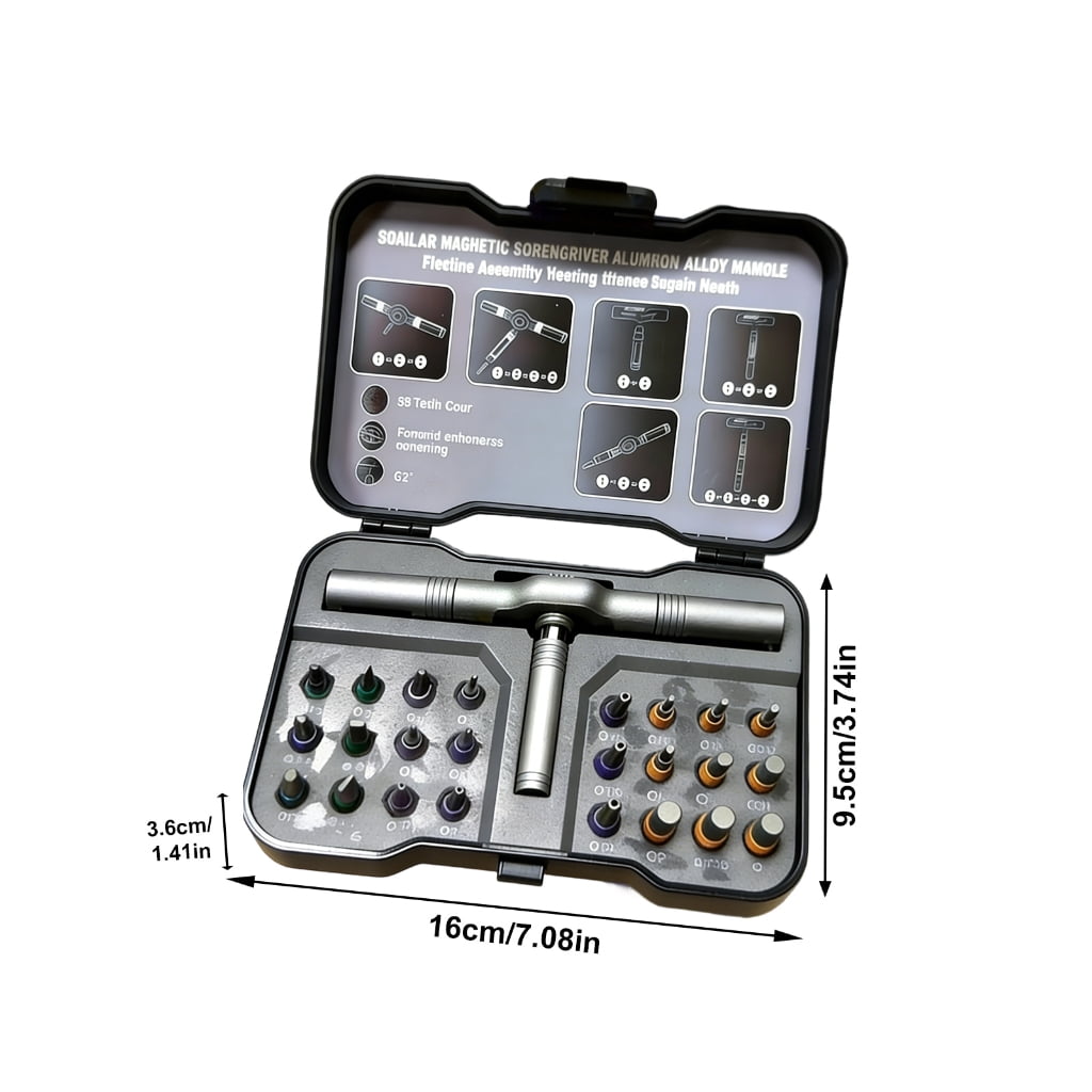 Sturdy Alloy Screwdriver Set Has 58 Tooth Mechanism For Easy Turning