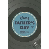 Pictura Black Vinyl Record with Blue Label Father's Day Card