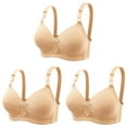 thumbnail image 3 of Iyufng Bras for Women Plus Size,Push Up Wireless Bra,3PC Comfortable Breathable Adjustable Sexy Bra with Side Folding Beautiful Back Bra Adjustable Shoulder Straps, 3 of 4