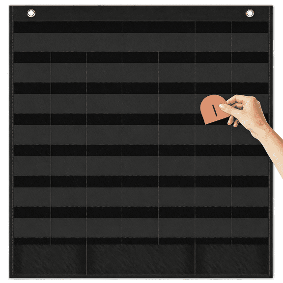 CCOCC Calendar Pocket Chart for Classroom Elementary-Preschool Monthly Calendar and Weather Pocket Chart for Kindergarten and Homeschool,Black Wall Teacher Supplies for Class Decor