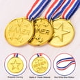 thumbnail image 4 of 100 piezas de medallas de ganador de plástico de 1.5 pulgadas pequeñas medallas doradas para premios con cinta al cuello, 4 of 7
