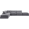 thumbnail image 4 of Meridian Furniture Comfy Grey Velvet 6-Pc. Modular Sectional, 4 of 9