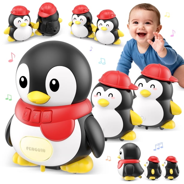 Juguetes para bebé Pobaiyi Pingüino musical, bailarín y parlante 6-12 meses