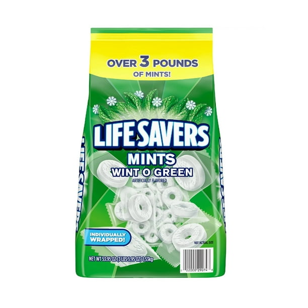 Life Savers WintOGreen Breath Mints Bulk Hard Candy, Party Size (53.