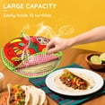 thumbnail image 2 of Kiibsot 12" Tortilla Warmer Pouch, Insulated Tortillas Pouch for Tortillas, Tacos, Naan, Pizza Rolls, Microwavable Fabric Bag, Tortilla Warmer Keeps Food Warm for Up to 1 Hour, 2 of 7