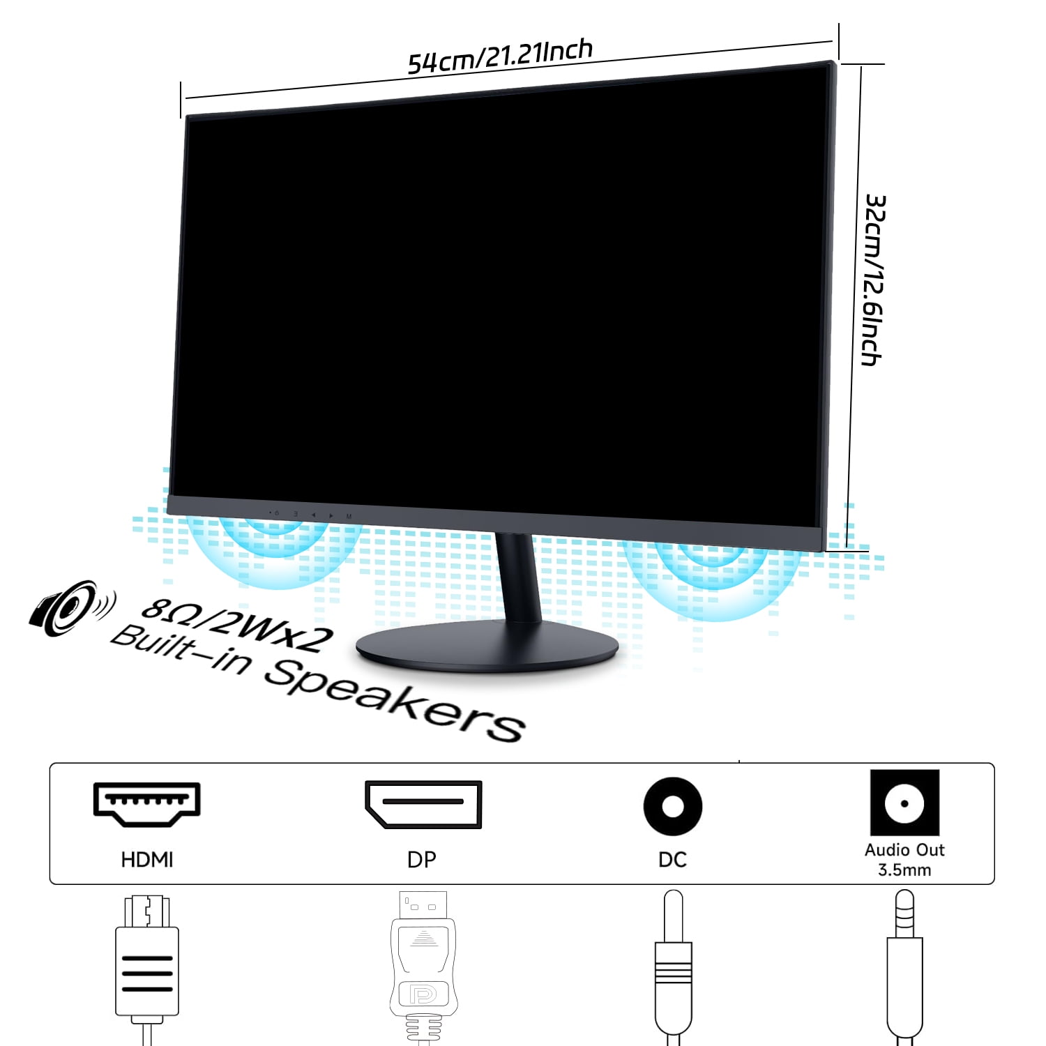24 inch FHD 1080P Monitor – 100Hz Eye-Care Display, 3ms Rapid Response, AMD FreeSync Smooth Gameplay, Frameless Design, HDMI/DP Connectivity