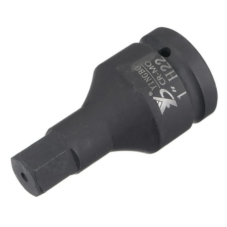 

Uxcell 22mm Impact Hex Bit Socket 1 Drive 102mm Length CR-MO Steel Metric Sizes