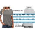 thumbnail image 5 of MOSHU Color Block Womens T-shirts Round Neck Shirts for Women Short Sleeve Loose Fit Women Tops, 5 of 10