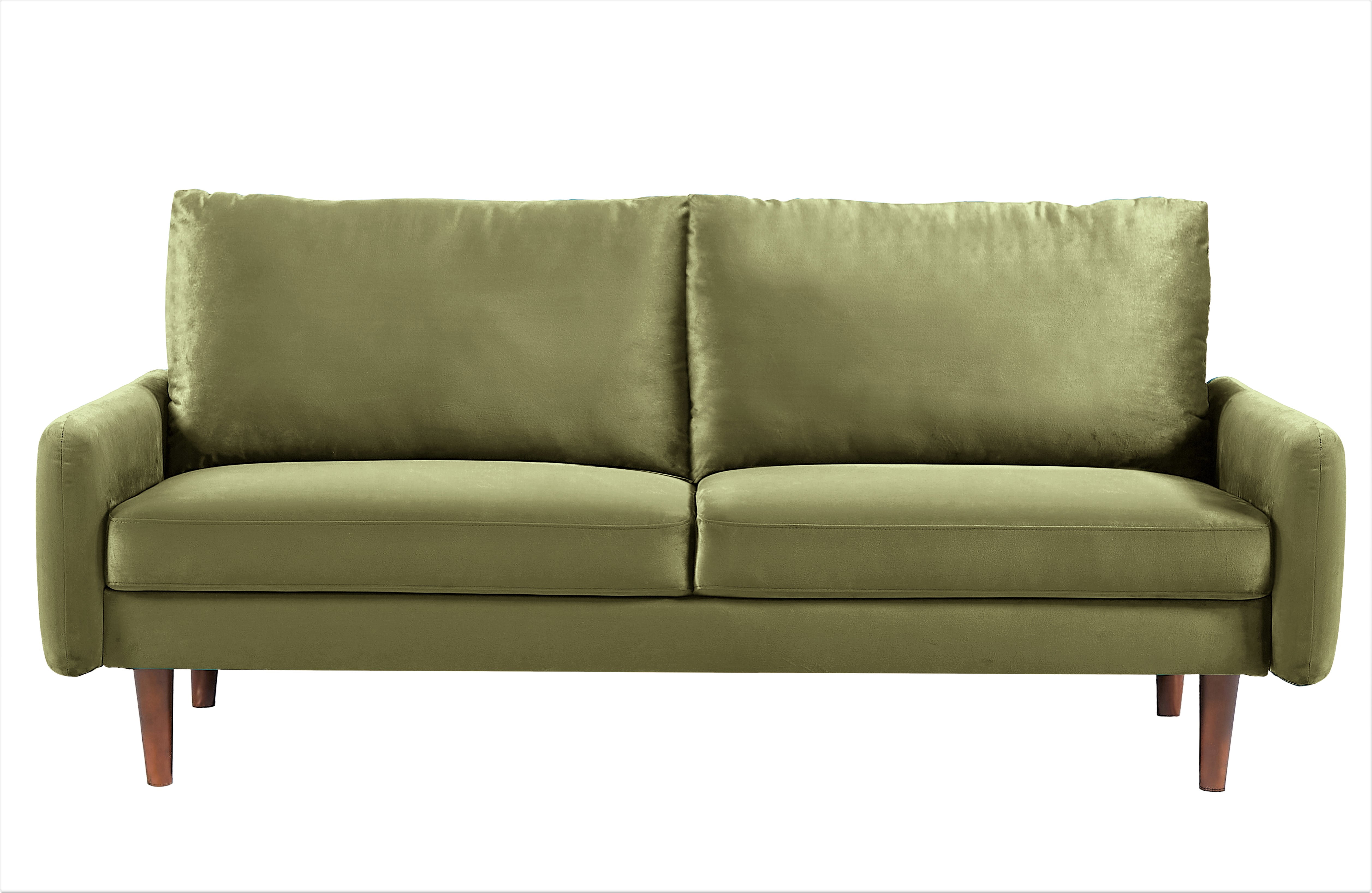 Uspridefurniture Maryellen 70''W Velvet Sofa, Olive Green