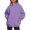 Purple, variant on Oalirro Long Sleeve Tops for Women Solid Round Neck Tops for Woman Hooded Fall and Winter Purple Shirt