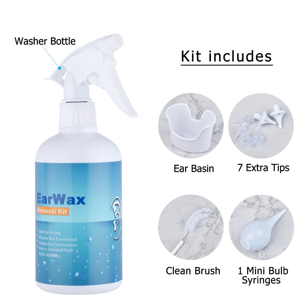 Ear Wax Removal Kit, Ear Syringes,Earwax Cleaner System -Ear Wax Washer for Adults & Kids 500ml