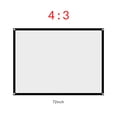 thumbnail image 3 of Projector Screen,Rear Projection Screen Portable Foldable Noncrease Projector Curtain Screen 4:3 for Outdoor Camping Movie Open Air Cinema White[72in], 3 of 9