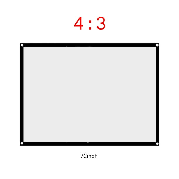 Pantalla de proyector, 1 pieza Pantalla de proyección plegable portátil Pantalla de proyector blanca Ingeniería de precisión