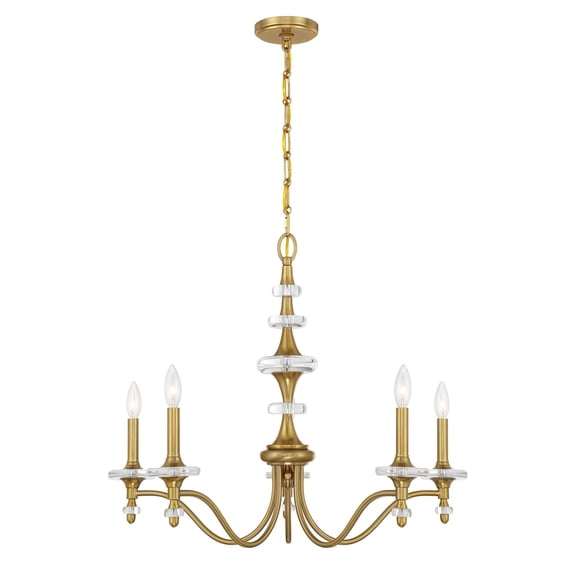 Champlain 5-Light Chandelier in Warm Brass