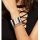 thumbnail image 3 of Juego de 4 pulseras para mujer, pulseras anchas de alambre abierto en plata para muñeca, 3 of 5