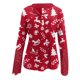 thumbnail image 5 of Pntutb Mujeres Bottons Crop Workout Navidad Impresión Encaje Costura Manga larga Sexy tops Pntutb Pntutb-4928, 5 of 6