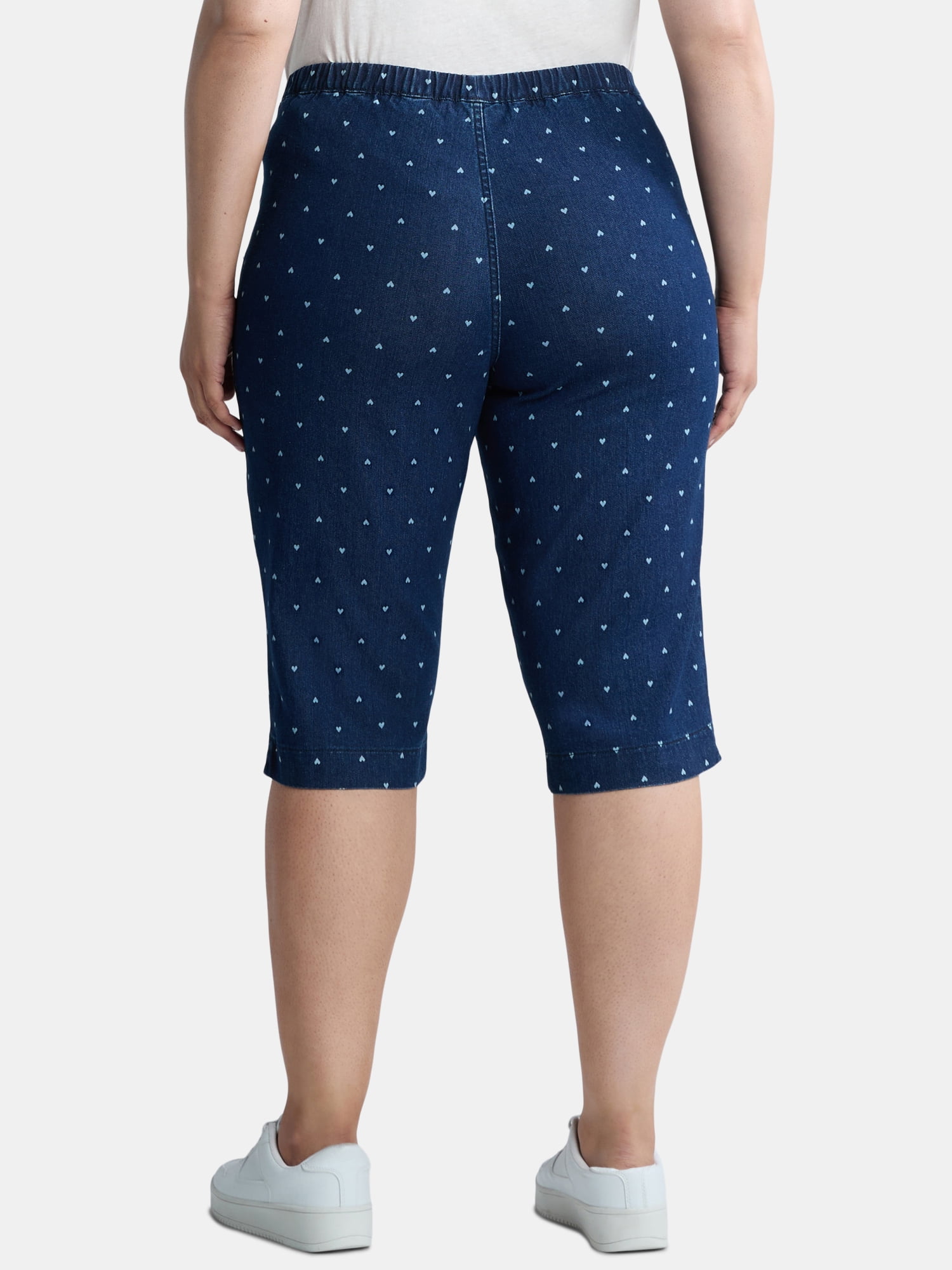 Just My Size Women's Plus Size Pull On 2 Pocket Stretch Capri, Sizes 0X-4X