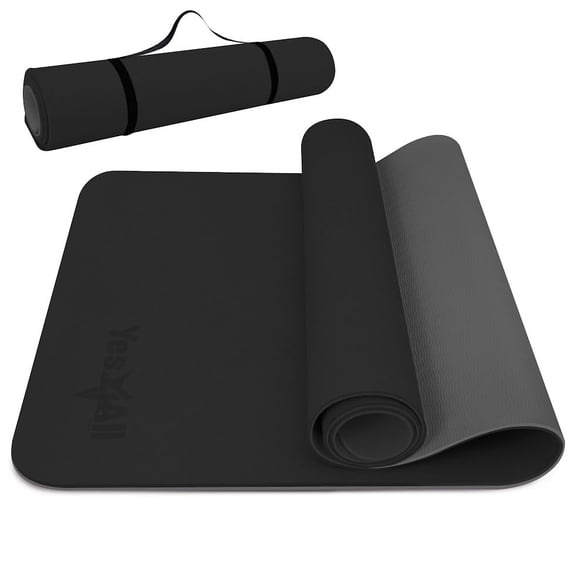 Yes4All Yoga Mat Standard - Black/Grey