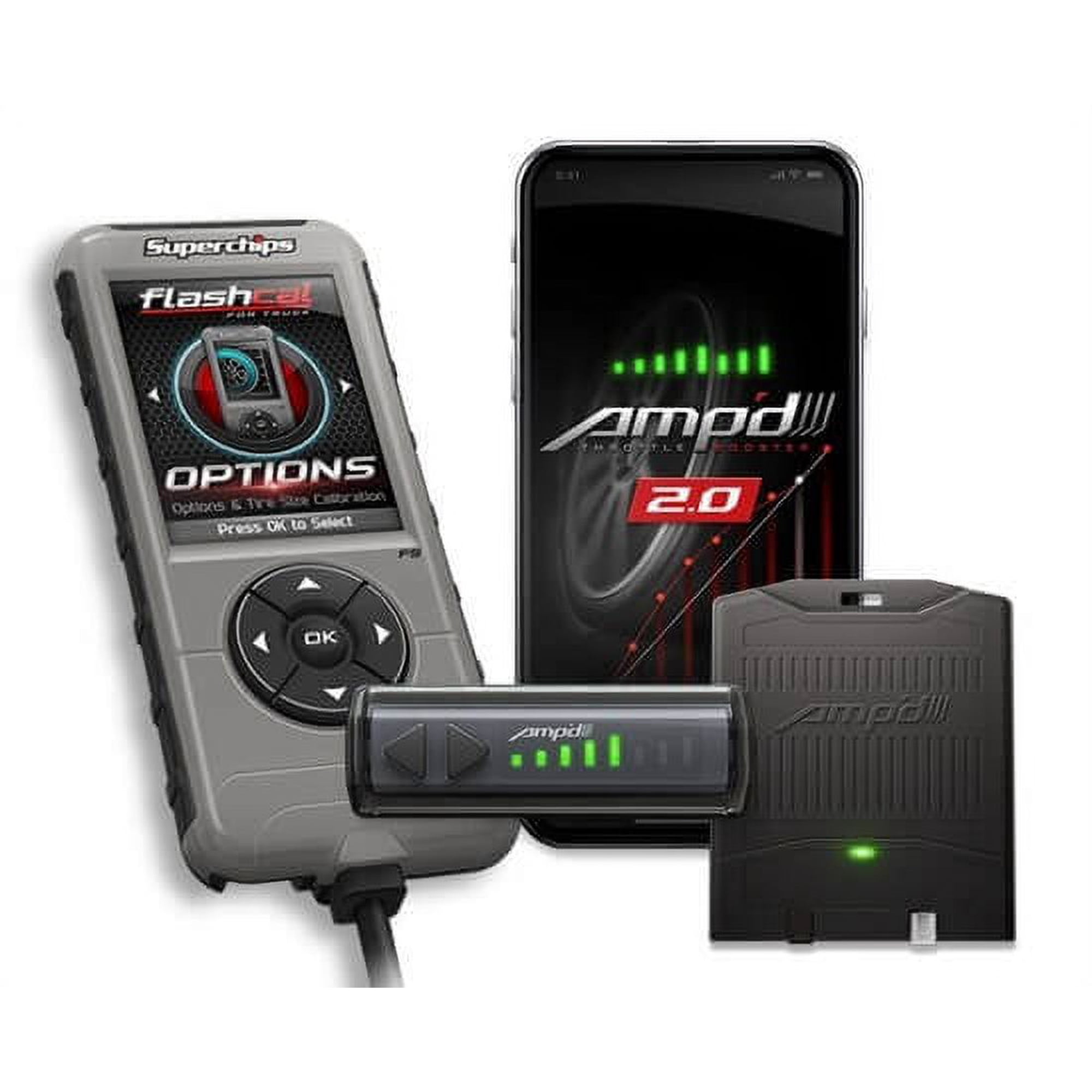 Superchips 3571-JLA2 Flashcal and Amp'd 2.0 Throttle Booster Kit