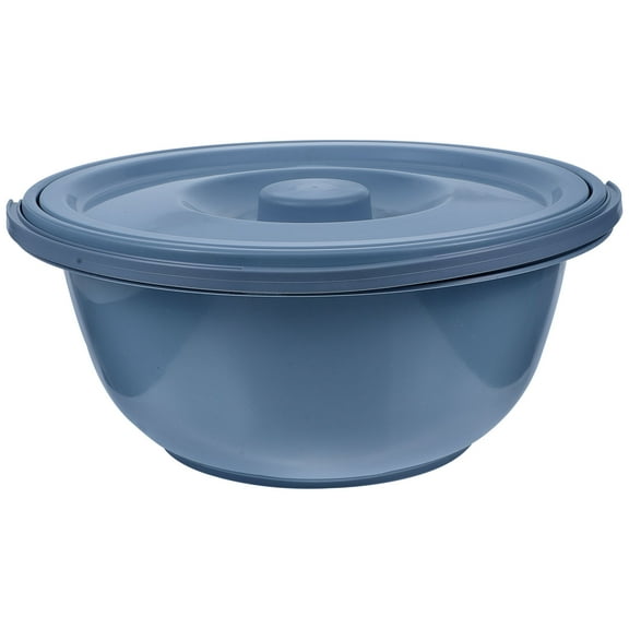 MUSEYA 1Set Chamber Pot with Cover Grey PVC for Elderly Must Haves Home Use