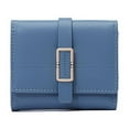 thumbnail image 1 of Cartera corta de verano para mujer, billetera pequeña coreana de color sólido con hebilla fresca y plegable para mujer, 1 of 6