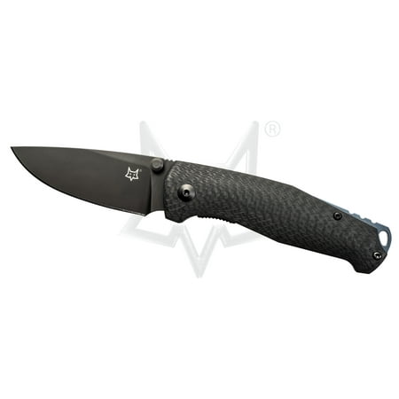 Fox Knives Tur Liner Lock FX-528 B Pocket Knife Black Elmax Stainless & Black Carbon Fiber