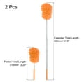 thumbnail image 2 of Uxcell 12" to 31.5" Microfiber Cleaning Duster, Washable Extendable Brush Orange 2Pack, 2 of 5