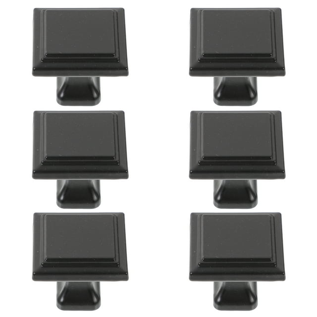 6 Pcs Boutons de Meuble Poignées Boutons Carrés pour Armoires de Cuisine Tiroirs Commodes