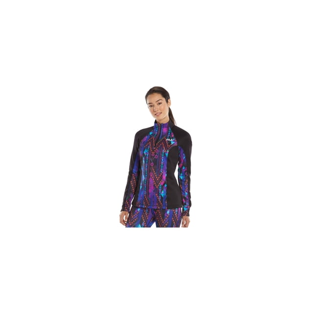 Fila Womens 1/4 Zip Fleece Jacket, Purple, X-Small
